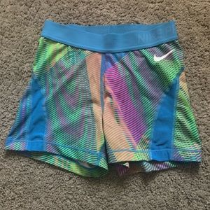 colorful nike pro shorts
